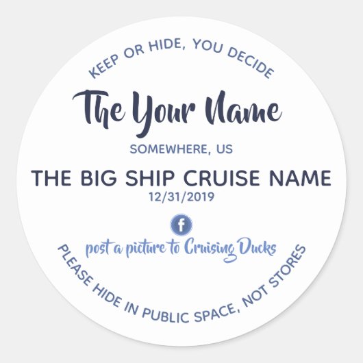 Cruising eend aangepaste Stickers (Voorkant)