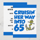 Cruising haar weg naar 65 uitnodiging (Voorkant / Achterkant)
