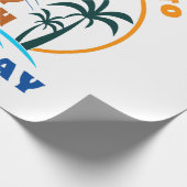 Cruising in mijn 50e geboortedag boot cadeaupapier (Hoek)