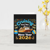 Cruising Into 2026 New Year’s Eve Cruise Vacation Kaart (Gele Bloem)