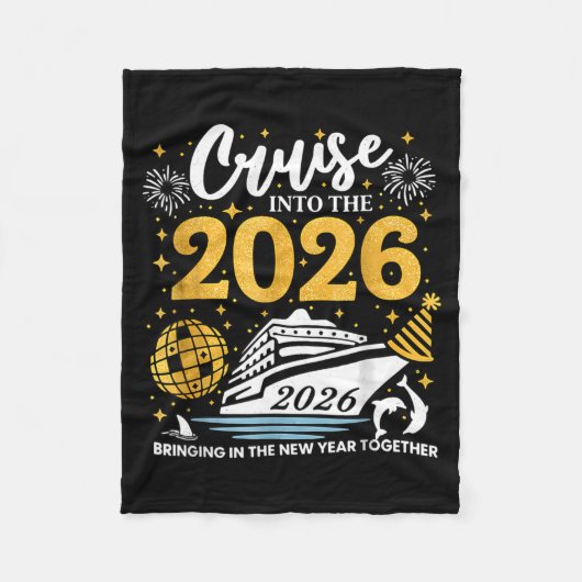 Cruising Into 2026 New Years Eve Party Favors Fami Fleece Deken (Voorkant)