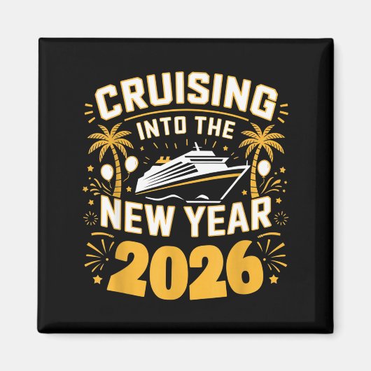 Cruising Into 2026 New Years Eve Party Favors Fami Magneet (Voorkant)