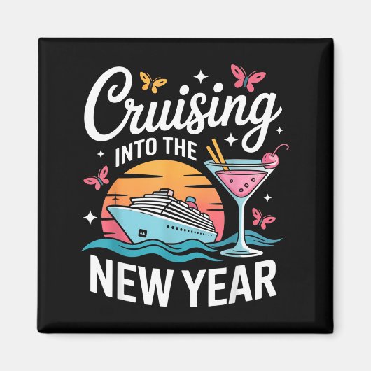 Cruising Into 2026 New Years Eve Party Matching Fa Magneet (Voorkant)