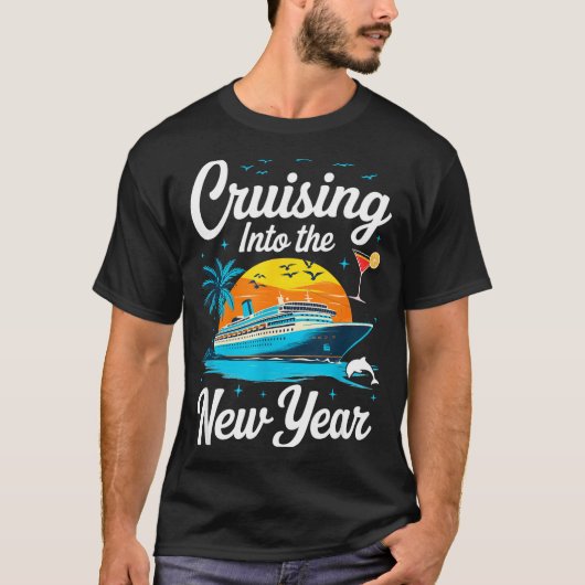 Cruising Into 2026 New Years Eve Party Matching Fa T-shirt (Voorkant)
