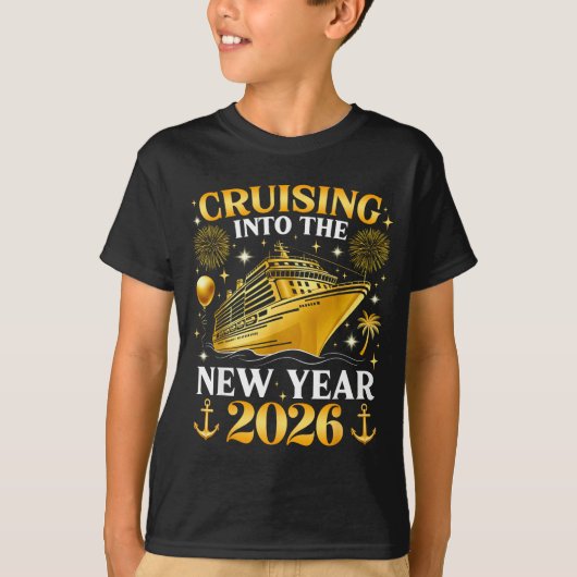 Cruising Into The 2026 New Years Eve Party Family T-shirt (Voorkant)