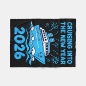 Cruising Into The New Year 2026 Celebration  Fleece Deken (Voorkant (Horizontaal))
