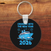 Cruising Into The New Year 2026 Celebration  Sleutelhanger (Voorkant)