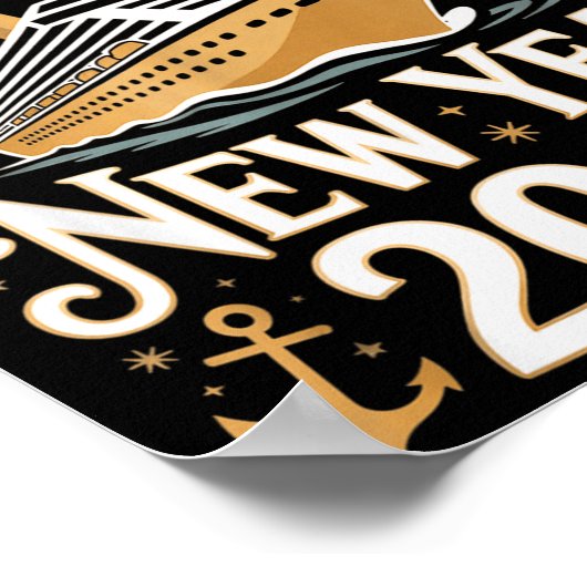 Cruising Into The New Year 2026 Cruise Design Poster (Hoek)