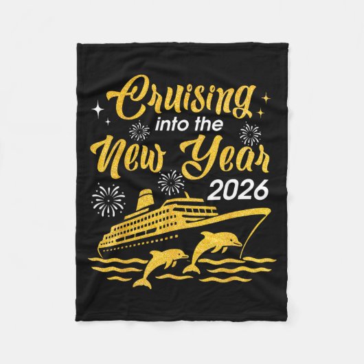 Cruising Into The New Year 2026 Happy New Year Cru Fleece Deken (Voorkant)