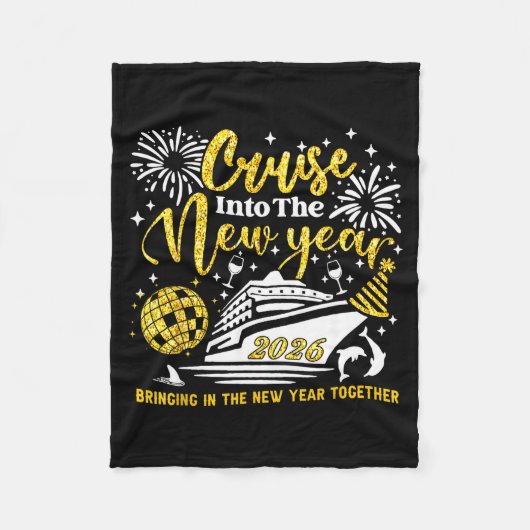Cruising Into The New Year 2026 Happy New Year Vac Fleece Deken (Voorkant)