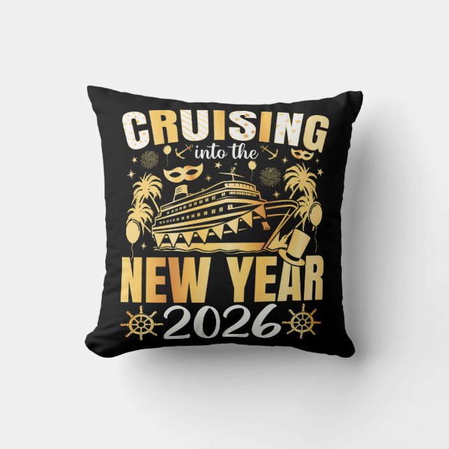 Cruising into the New Year 2026 Kussen (Voorkant)