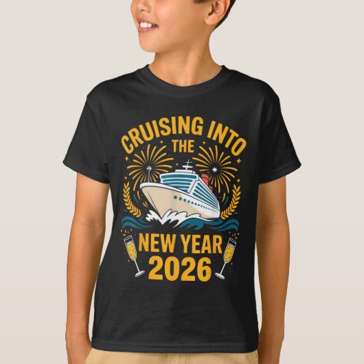 Cruising Into The New Year 2026 Sea Lovers Celebra T-shirt (Voorkant)