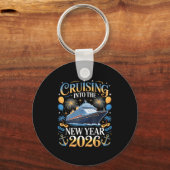 Cruising Into The New Year 2026 Vacation Design Sleutelhanger (Voorkant)