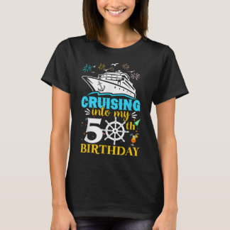 Cruising naar mijn 50ste verjaardag 50 jaar oude c t-shirt