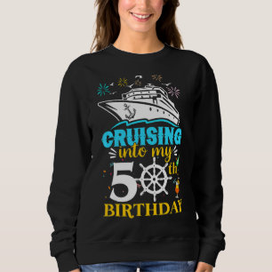 Cruising naar mijn 50ste verjaardag 50 jaar oude c trui