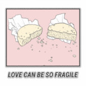 Crumbling Cookie Cafe Wall Art | Minimalist Sticker (Voorkant)