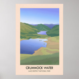 Crummock Water Affiche de voyage dans le Lake Dist