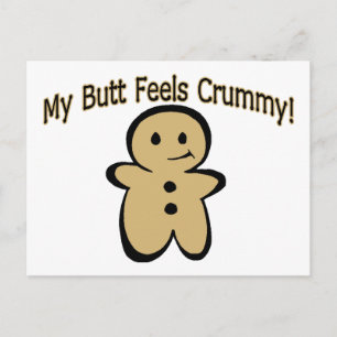 Crummy Butt Cookie Boy Briefkaart