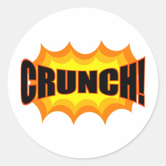 Crunch! Ronde Sticker (Voorkant)