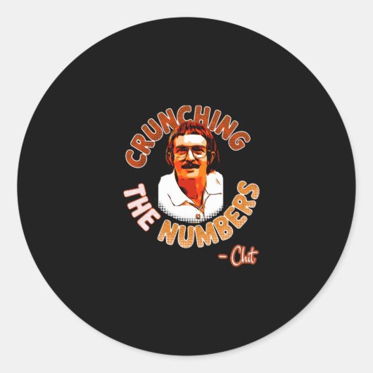 Crunchen van de getallen ronde sticker (Voorkant)