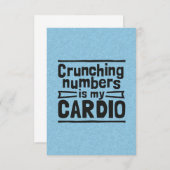 Crunching Numbers Is My Cardio Bedankkaart (Voorkant / Achterkant)