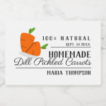 Crunchy Carrot Pickles Preserve Canadees Label