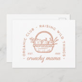 Crunchy mama biologische moeder club huisvrouw han briefkaart (Voorkant / Achterkant)