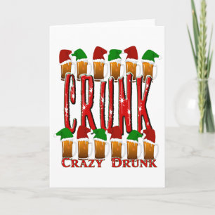 CRUNK - Gek Drink kerstfeest Feestdagen Kaart