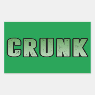 Crunk, Grappig slang woord Rechthoekige Sticker