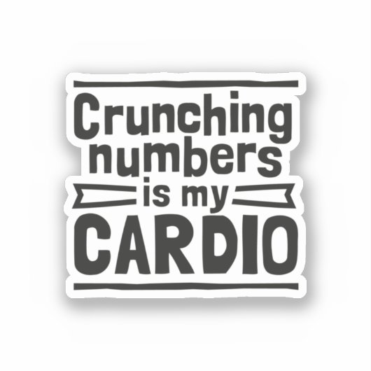Crunning Numbers is mijn hart Sticker (Voorkant)