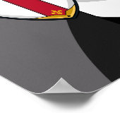 Crusader Knight met vlag Poster (Hoek)