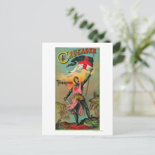 Crusader Tobacco Label Petersburg, VA Briefkaart (Staand voorkant)