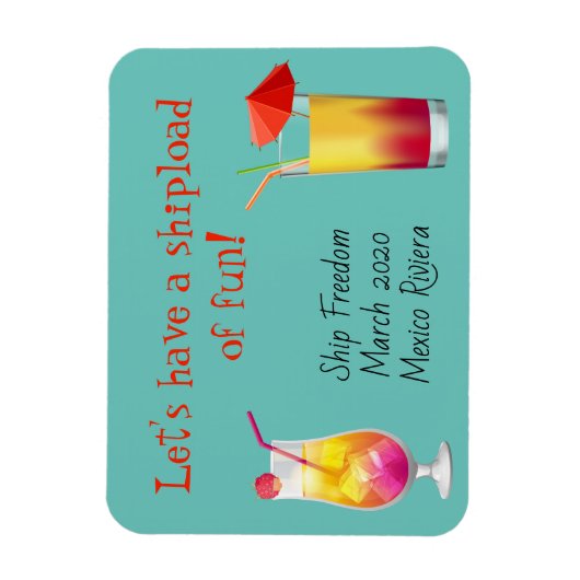 Cruse deur Stateroom Magnet Drinken Cocktails Magneet (Verticaal)