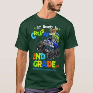 Crush 2e grade Dinosaur Monster Truck Terug naar S T-shirt