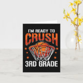 Crush 3rd Grade Basketbal Terug naar School Boys K Kaart (Gele Bloem)