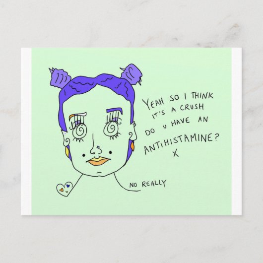 Crush | Afdrukken Briefkaart | #overhear (Voorkant)