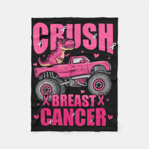 Crush Borstkanker Awareness Monster Truck Roze R Fleece Deken
