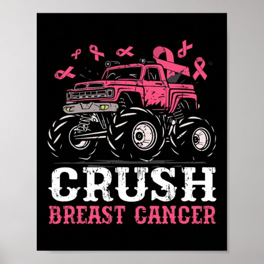Crush Borstkanker Awareness Truck Roze Kinder Todd Poster (Voorkant)
