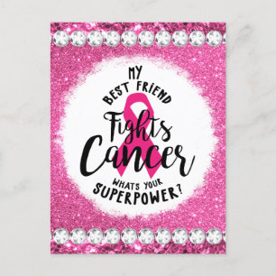 Crush borstkanker bewustzijn maand overlevende roz feestdagenkaart