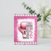 Crush borstkanker bewustzijn maand overlevende roz feestdagenkaart (Staand voorkant)