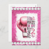 Crush borstkanker bewustzijn maand overlevende roz feestdagenkaart (Voorkant / Achterkant)