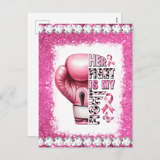 Crush borstkanker bewustzijn maand overlevende roz feestdagenkaart (Voorkant / Achterkant)