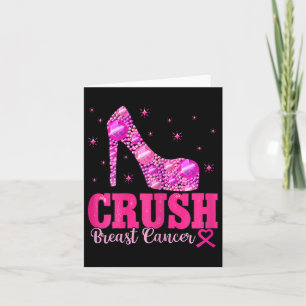 Crush borstkanker bewustzijn roze hakken kaart