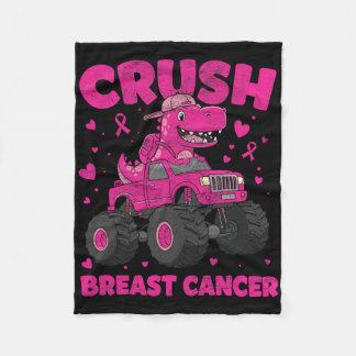 Crush Breast Cancer Awareness Monster Truck Toddle Fleece Deken