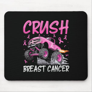 Crush Breast Cancer Awareness Monster Truck Toddle Muismat
