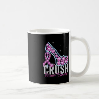 Crush Breast Cancer Bling Ribbon Koffiemok