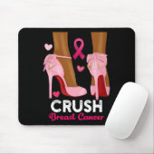 Crush Breast Cancer in oktober Draag we roze Black Muismat (Met muis)
