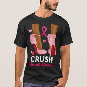 Crush Breast Cancer in oktober Draag we roze Black T-shirt