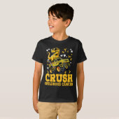 Crush Jeugd Kanker Bewustzijn Monster Truck DIN T-shirt (Voorkant volledig)