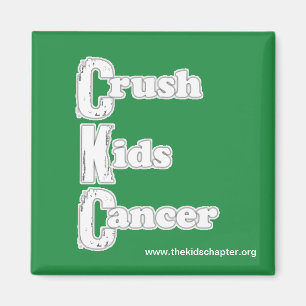 "Crush Kinder kankermagneet" Groene magneet